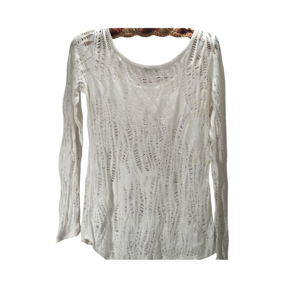Express women's white knit Tunic top size M‎